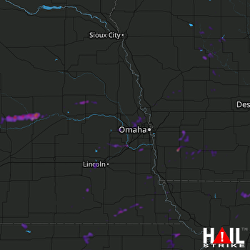 Hail Map Ashland, NE 06-19-2018