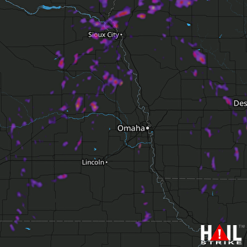 Hail Map Norfolk, NE 06-25-2018
