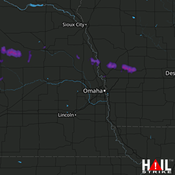 Hail Map Harlan, IA 06-28-2018