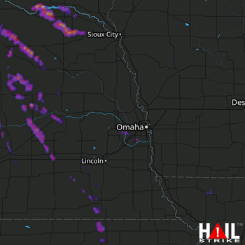 Hail Map Yankton, SD 07-19-2018