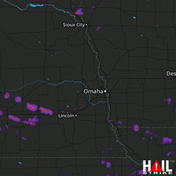 Hail Map York, NE 08-07-2018
