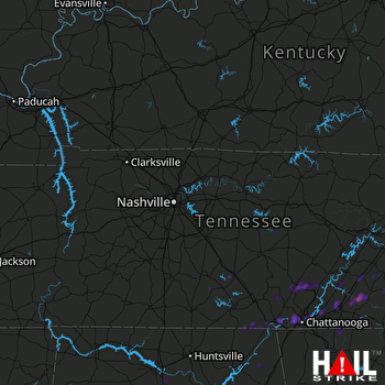 Hail Map Manchester, TN 11-06-2018