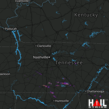 Hail Map Tullahoma, TN 03-25-2019