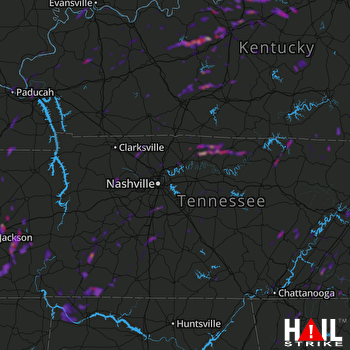 Hail Map Radcliff, KY 06-17-2019