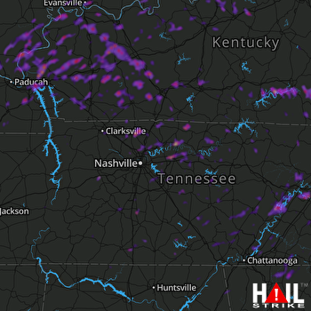 Hail Map Evansville, IN 06-22-2019