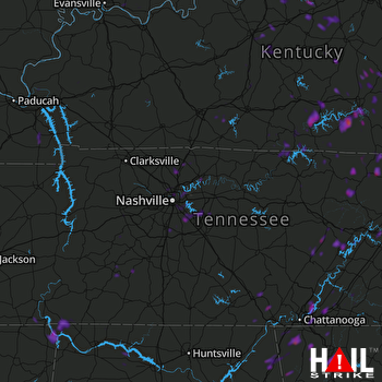 Hail Map La Vergne, TN 07-30-2019