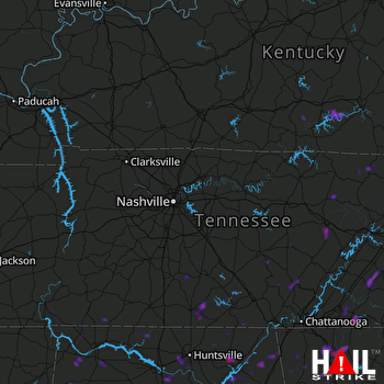 Hail Map Dalton, GA 08-01-2019