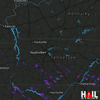 Hail Map Spring Hill, TN 08-07-2019