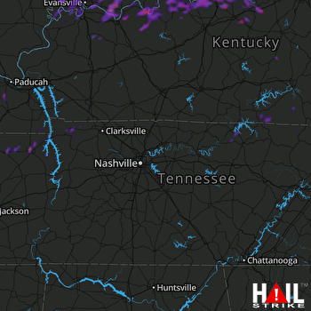 Hail Map Louisville, KY 08-22-2019