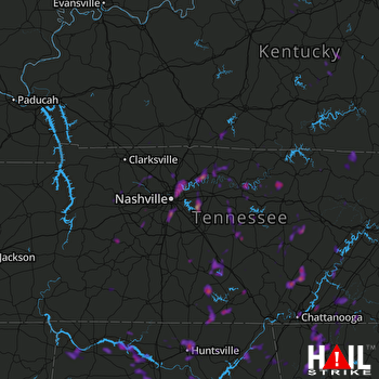Hail Map Chattanooga, TN 09-10-2019