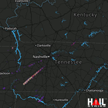 Hail Map Lebanon, TN 01-14-2020