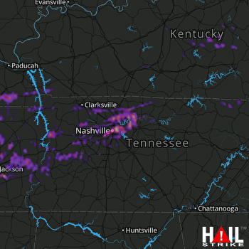 Hail Map Nashville, TN 05-03-2020