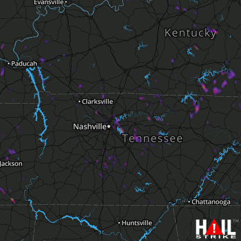 Hail Map Clarksville, TN 05-25-2020
