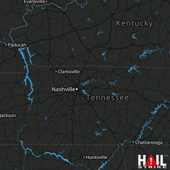 Hail Map Hohenwald, TN 05-29-2020