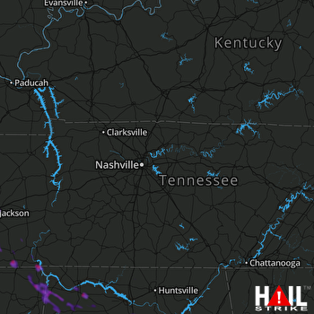 Hail Map Muscle Shoals, AL 06-05-2020