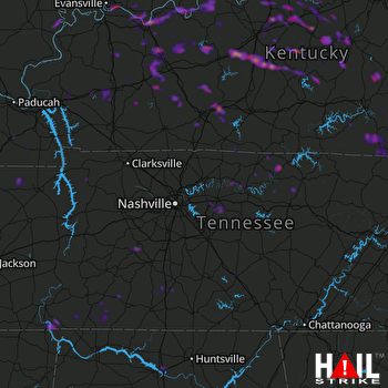 Hail Map Newburgh, IN 08-18-2020