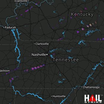 Hail Map Scottsville, KY 01-26-2021