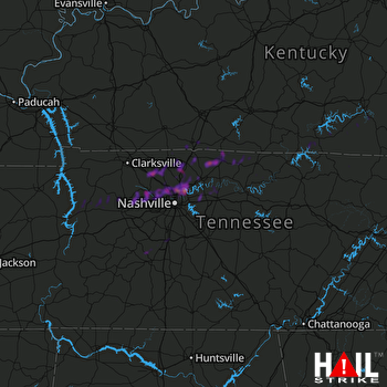 Hail Map Springfield, TN 03-01-2021