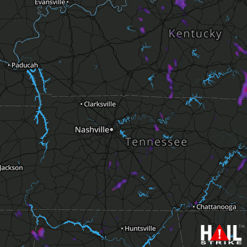 Hail Map Chattanooga, TN 06-14-2021