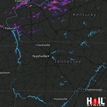Hail Map Evansville, IN 04-16-2017