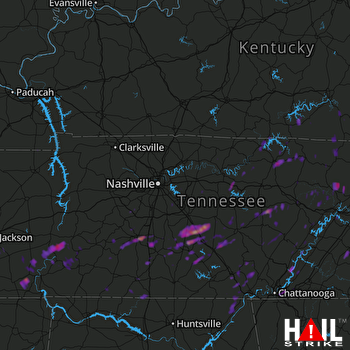 Hail Map Columbia, TN 04-21-2017