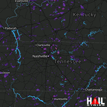 Hail Map Gallatin, TN 06-15-2017