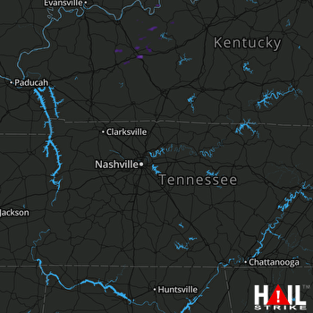 Hail Map Oak Grove, KY 06-18-2017