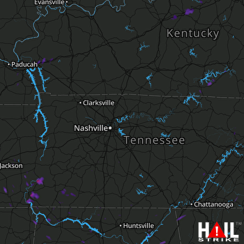 Hail Map Savannah, TN 06-18-2017