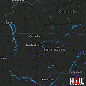 Hail Map Hartsville, TN 07-06-2017