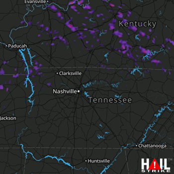 Hail Map Radcliff, KY 07-08-2017