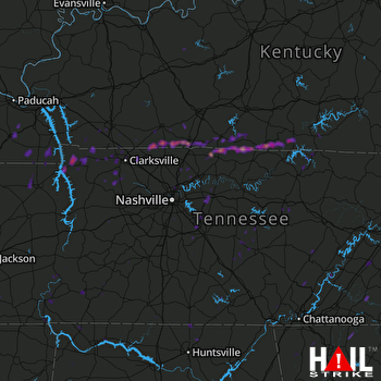 Hail Map Franklin, KY 08-06-2017