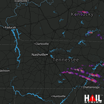 Hail Map Mcminnville, TN 03-17-2018