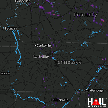 Hail Map Evansville, IN 06-10-2018