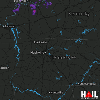 Hail Map Morganfield, KY 06-14-2018