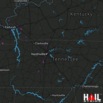 Hail Map Nashville, TN 06-15-2018