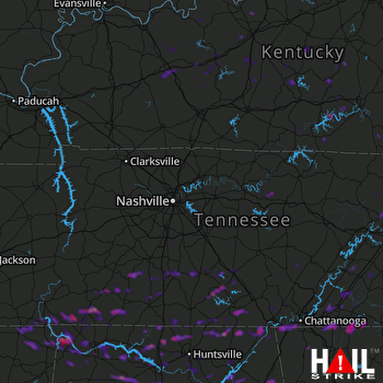 Hail Map Athens, AL 06-22-2018
