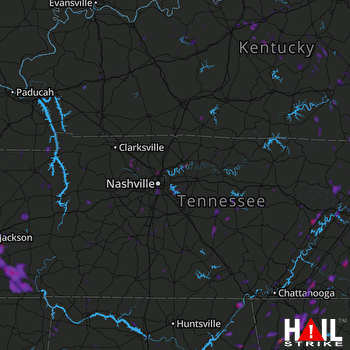 Hail Map Cleveland, TN 07-06-2018