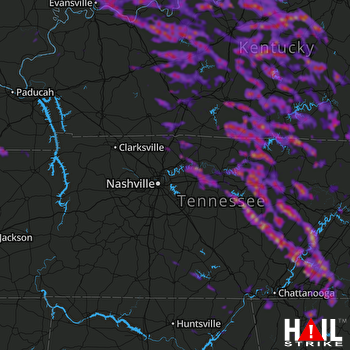 Hail Map Louisville, KY 07-21-2018