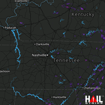 Hail Map Lenoir City, TN 08-08-2018