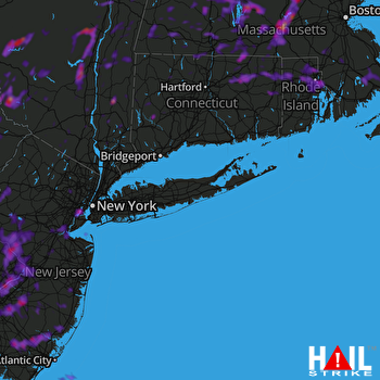 Hail Map Philadelphia, PA 07-18-2021
