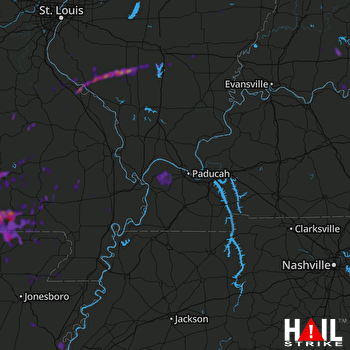 Hail Map Pinckneyville, IL 08-20-2018