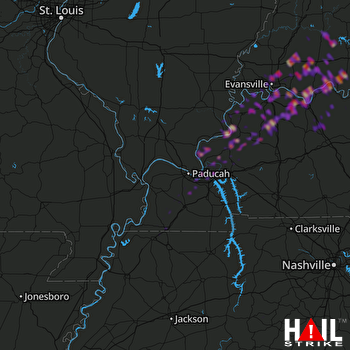 Hail Map Henderson, KY 03-14-2019