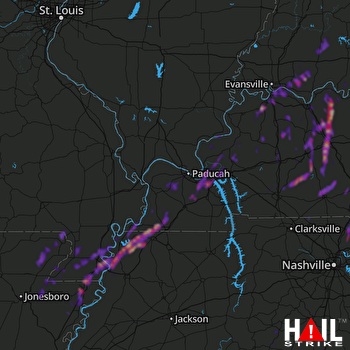 Hail Map Bowling Green, KY 05-03-2019