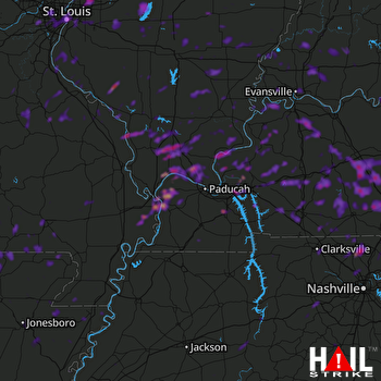 Hail Map Edwardsville, IL 06-21-2019