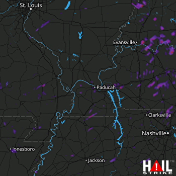 Hail Map Newburgh, IN 06-23-2019