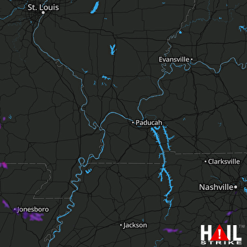 Hail Map Linden, TN 09-25-2019