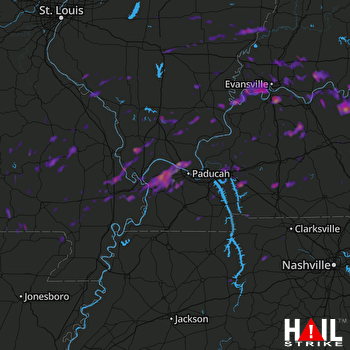 Hail Map Henderson, KY 04-16-2017