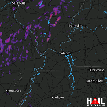 Hail Map Edwardsville, IL 04-30-2017