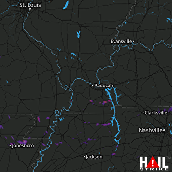 Hail Map Paris, TN 06-01-2017