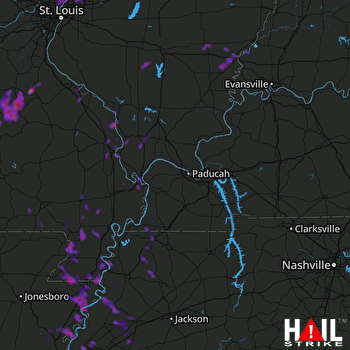 Hail Map Edwardsville, IL 06-16-2017